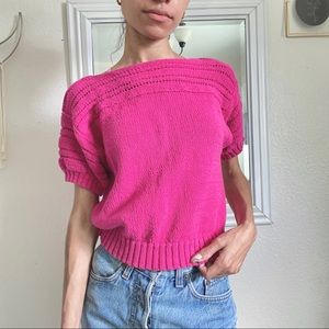 Pink Knit Vintage Sweater Top